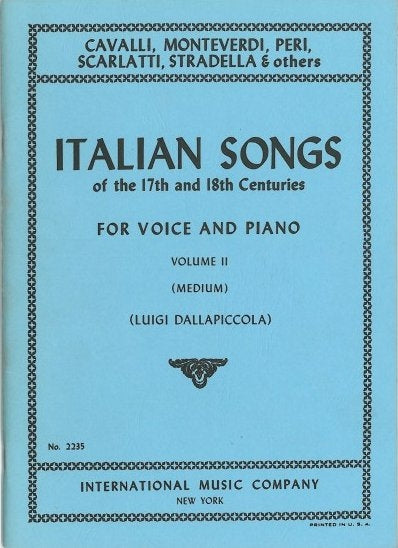 Italian Songs of 17/18th Century (Medium), Vol. 2