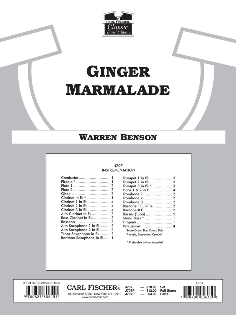 Ginger Marmalade (Score Only)