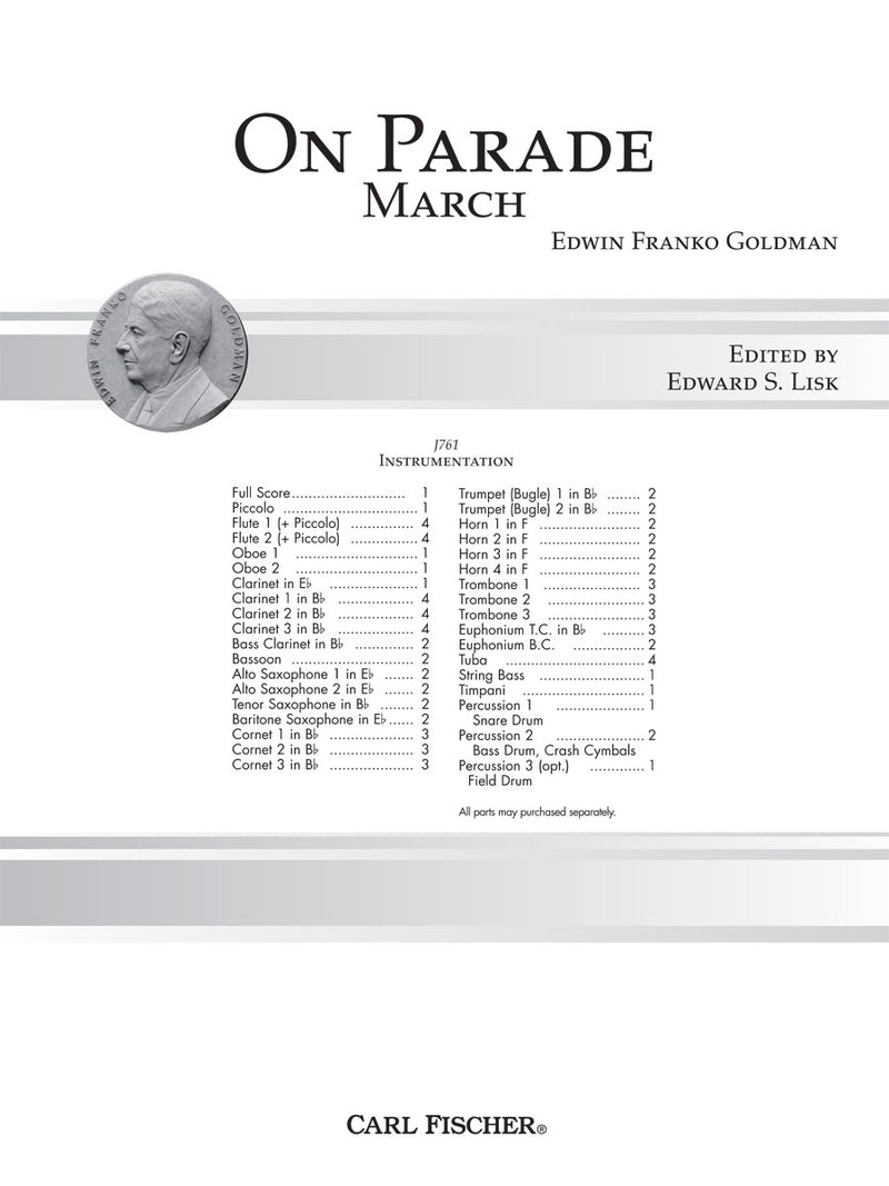 On Parade (Score Only)