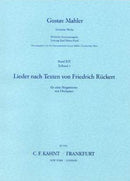 Lieder nach Texten von Friedrich Rückert = Songs on Texts by Friedrich Rückert (Score)