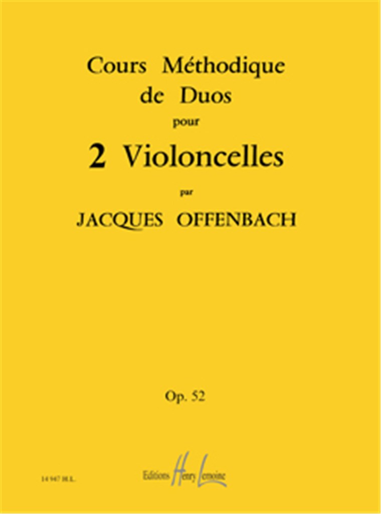 Cours méthodique de duos pour 2 violoncelles Op.52