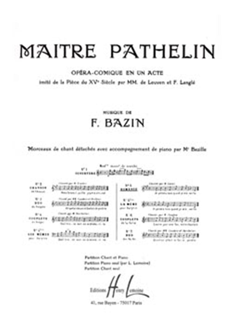 Maître Pathelin n°5 Romance