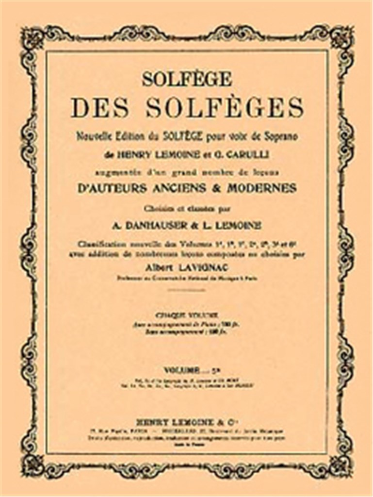 Solfège des Solfèges, Vol. 5B avec accompagnement