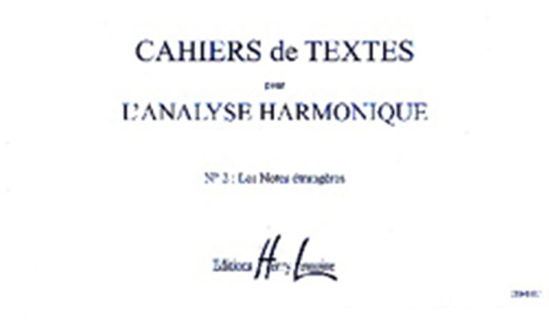 Cahiers de textes L'analyse harmonique, Vol. 2