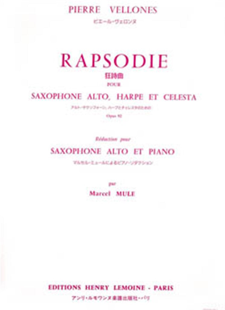 Rapsodie Op.92 (Alto Saxophone and Piano)