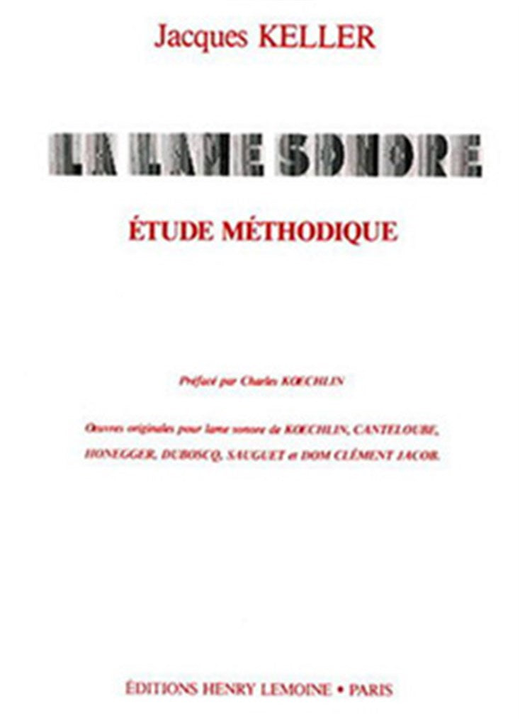 Lame sonore - Etude méthodique