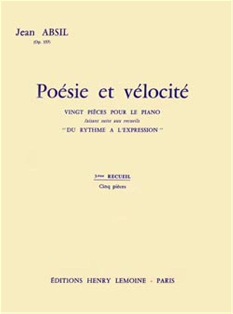 Poésie et Vélocité Op.157, Vol. 3