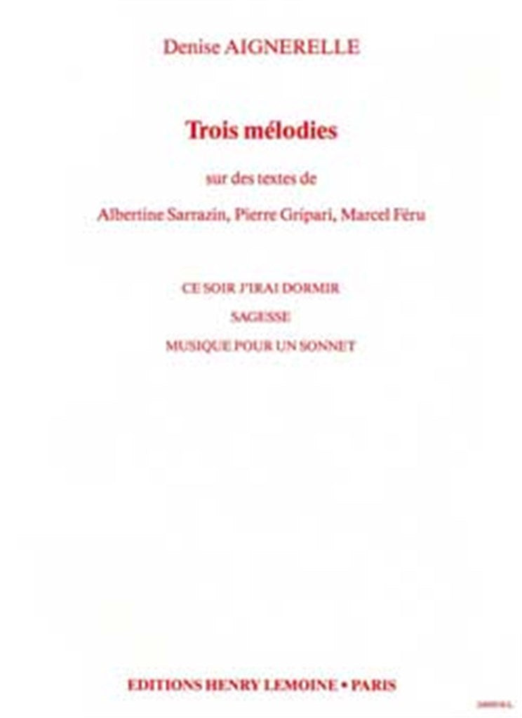 Trois Mélodies