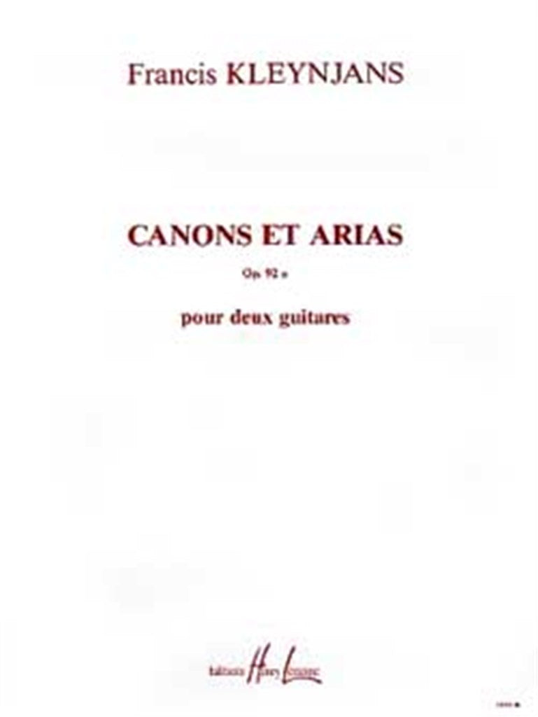Canons et Arias Op.92a