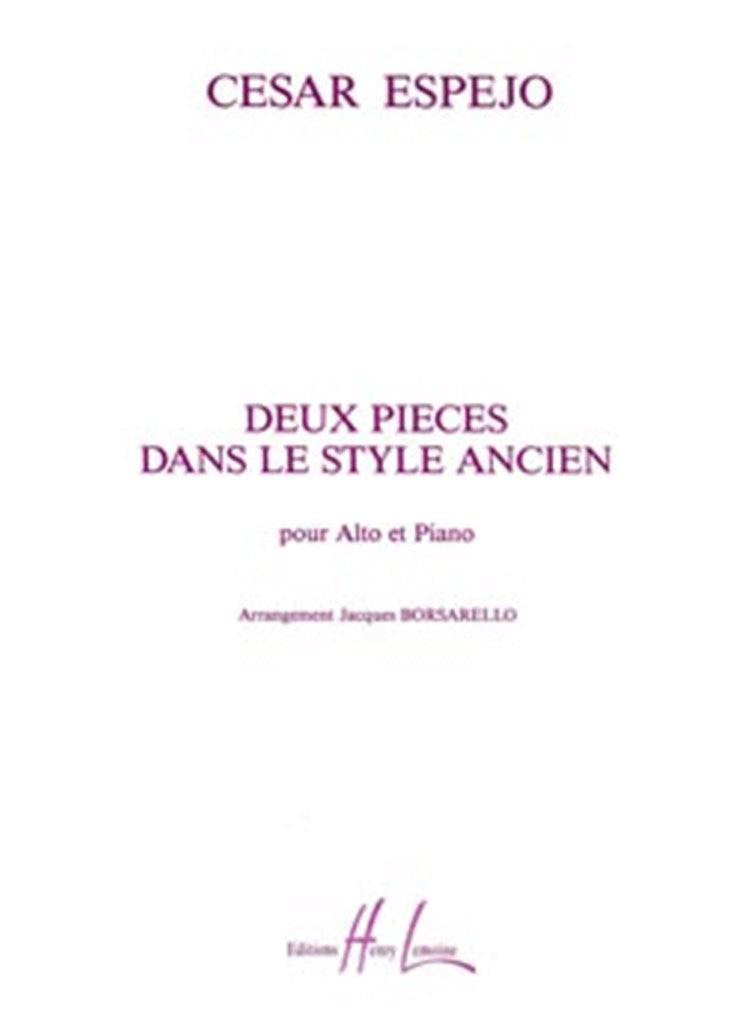 Deux Pièces dans le style ancien (Viola and Piano)