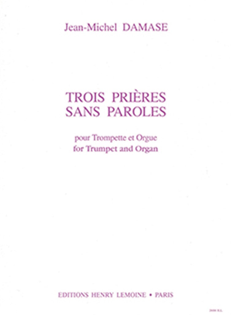 Trois Prières sans paroles (Trumpet and Organ)