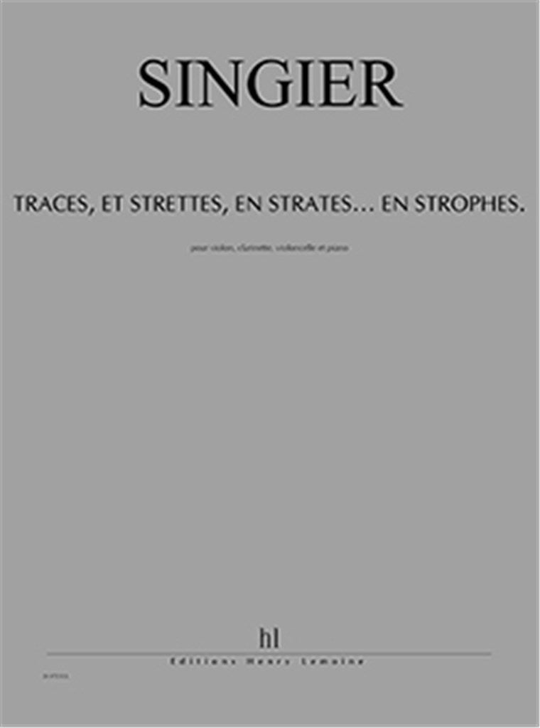 Traces, et Strettes, en Strates... en Strophes (Score & Parts)