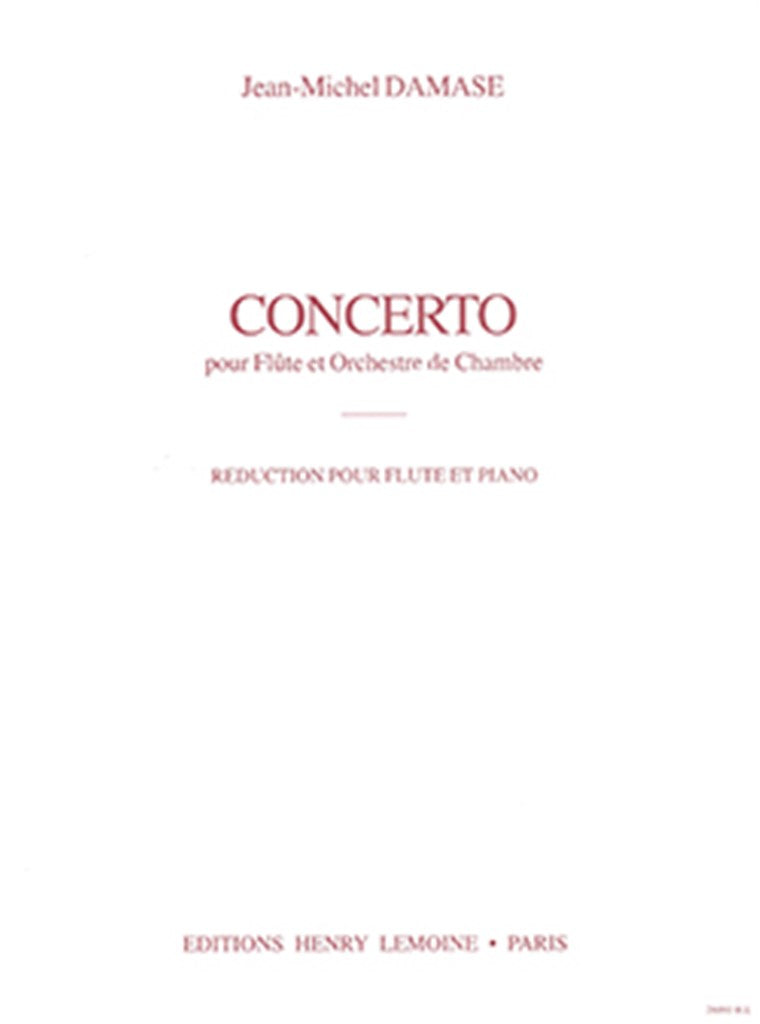 Concerto pour flûte et orchestre de chambre (Piano Reduction)