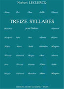 Treize Syllabes