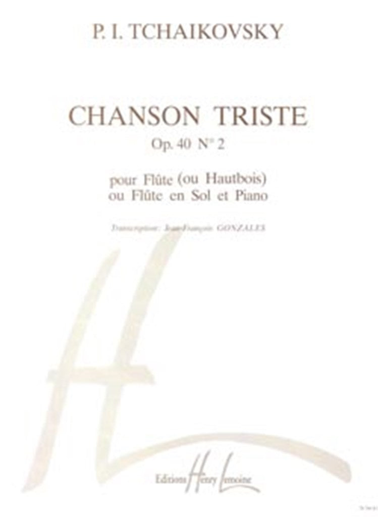 Chanson triste Op.40 n°2 (Flute or Oboe or Alto Flute and Piano)