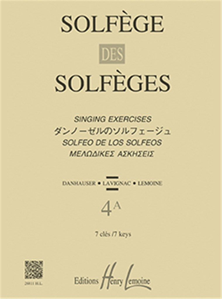 Solfège des Solfèges, Vol. 4A sans accompagnement