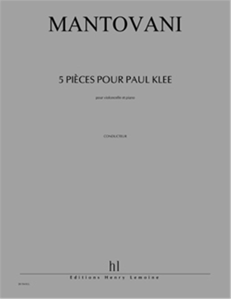 Cinq Pièces pour Paul Klee