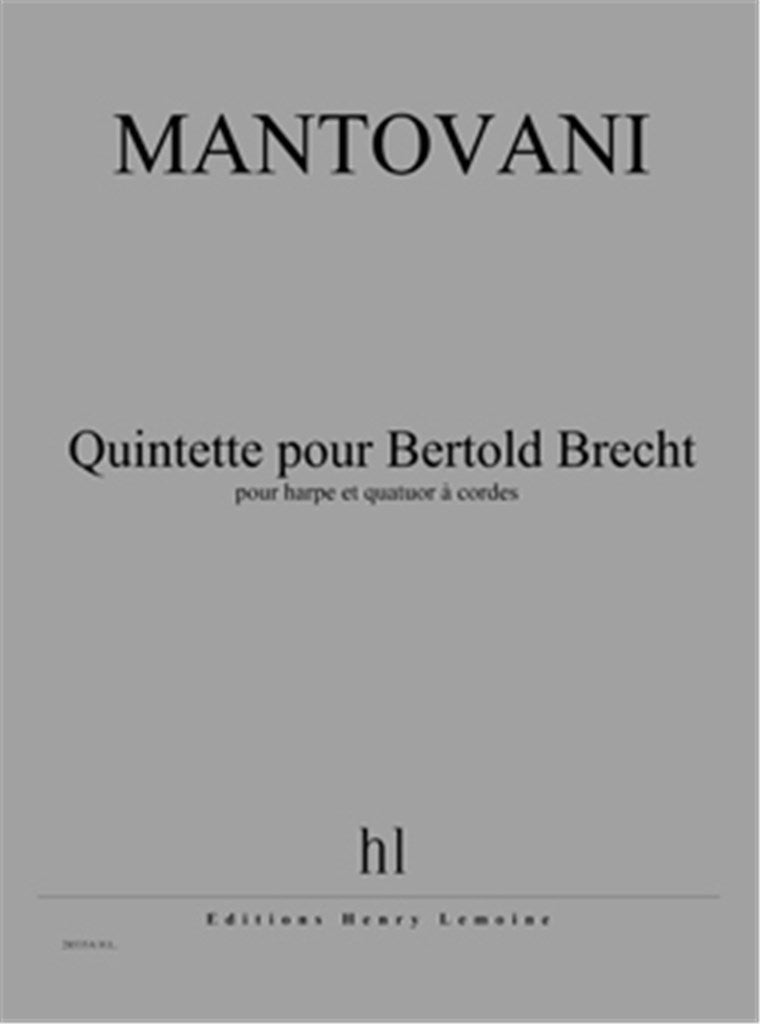 Quintette pour Bertold Brecht (Score & Parts)