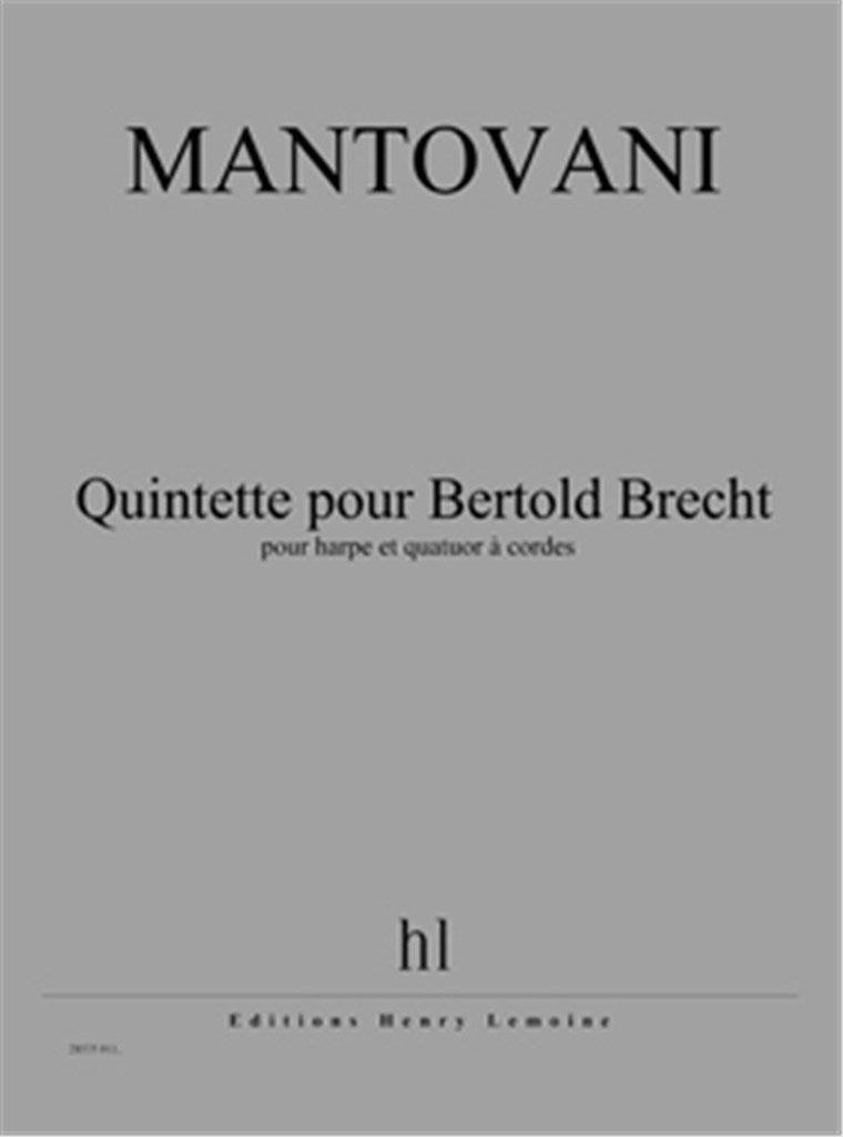 Quintette pour Bertold Brecht (Score Only)