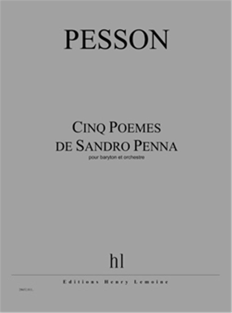 Cinq Poèmes de Sandro Penna (Baritone Voice and Piano)