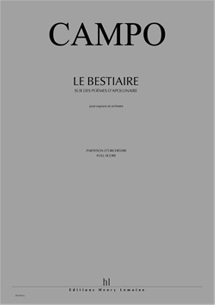 Le Bestiaire (Soprano and Orchestra)