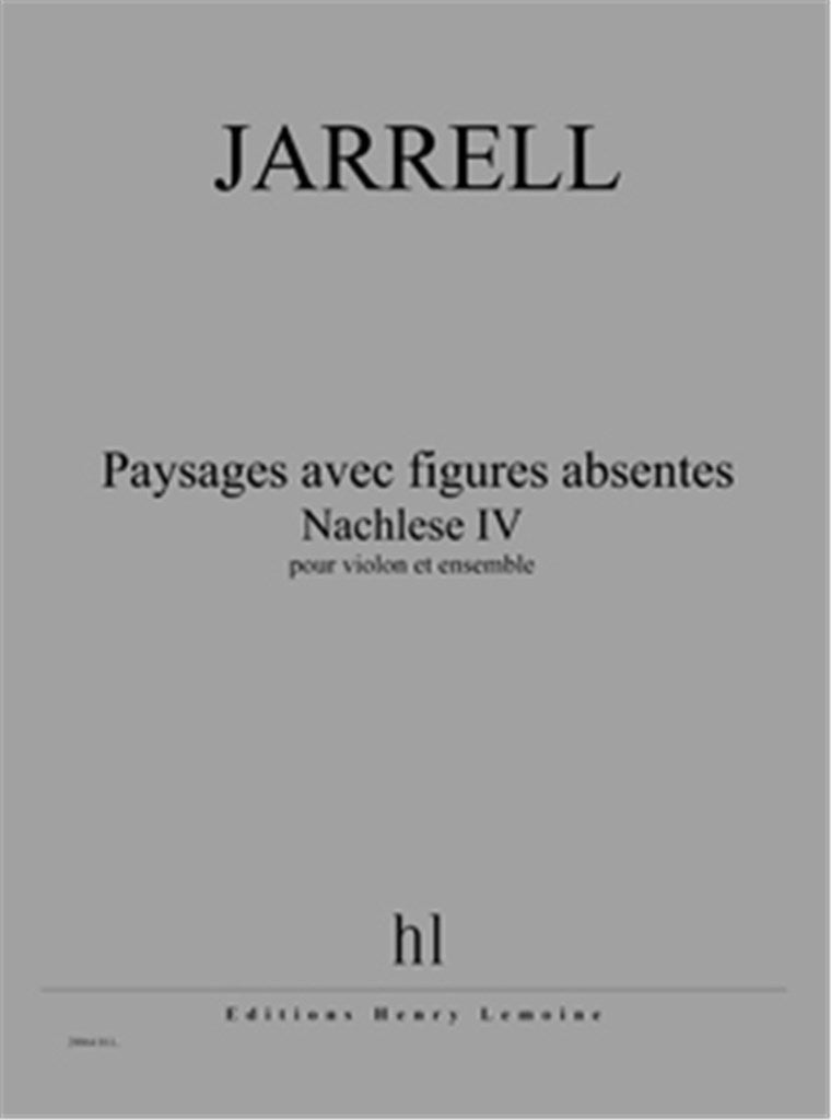 Paysages avec figures absentes - Nachlese IV (Score Only)