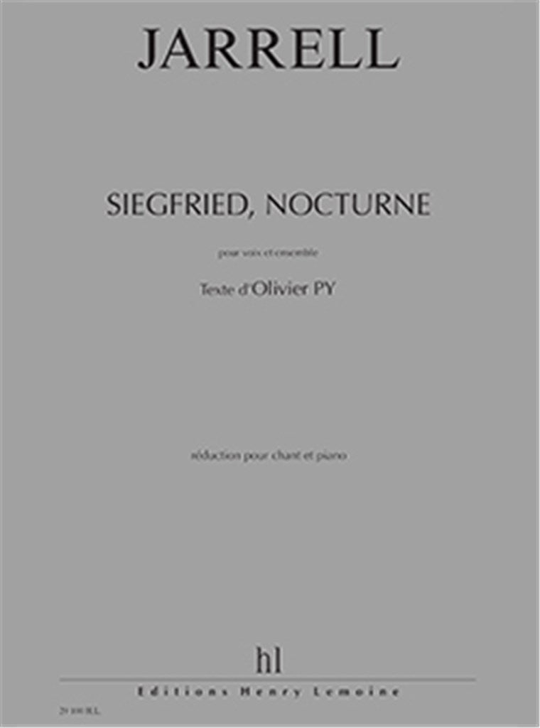 Siegfried, nocturne (Baritone Voice and Piano)