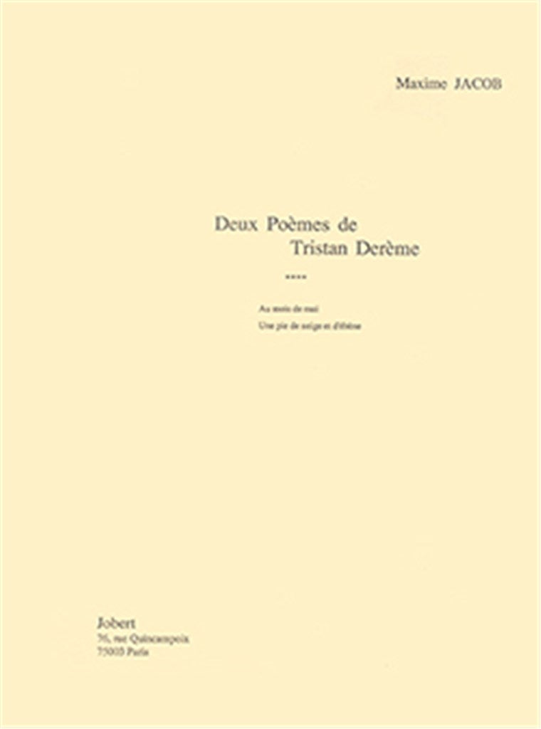 Deux Poèmes de Tristan Derème