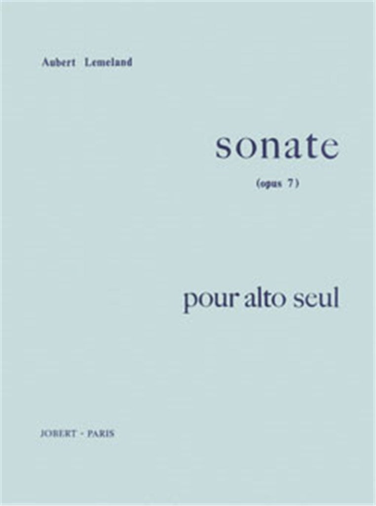 Sonate Op.7 pour alto seul