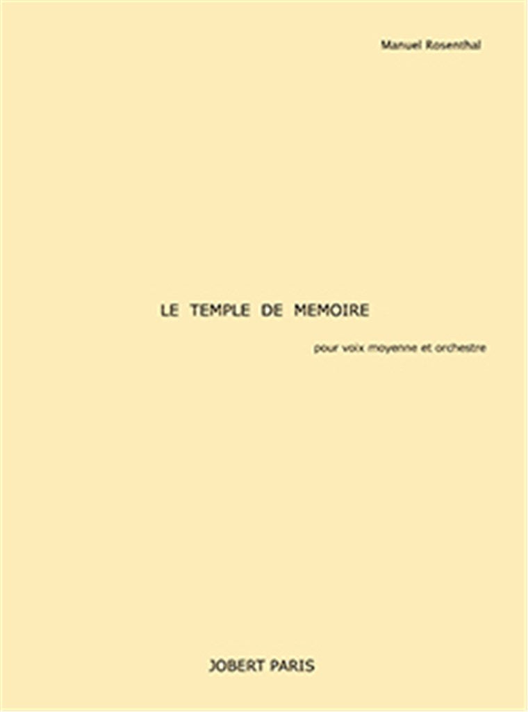 Le Temple de mémoire (Medium Voice and Orchestra)