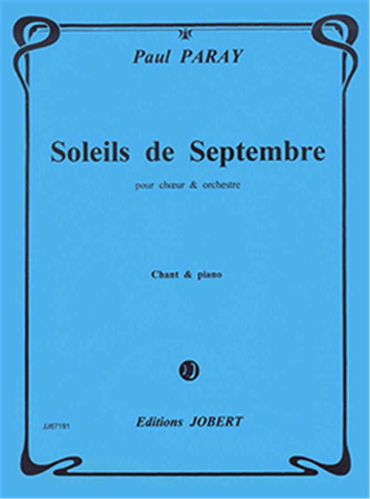 Soleil de septembre (Choir and Piano)