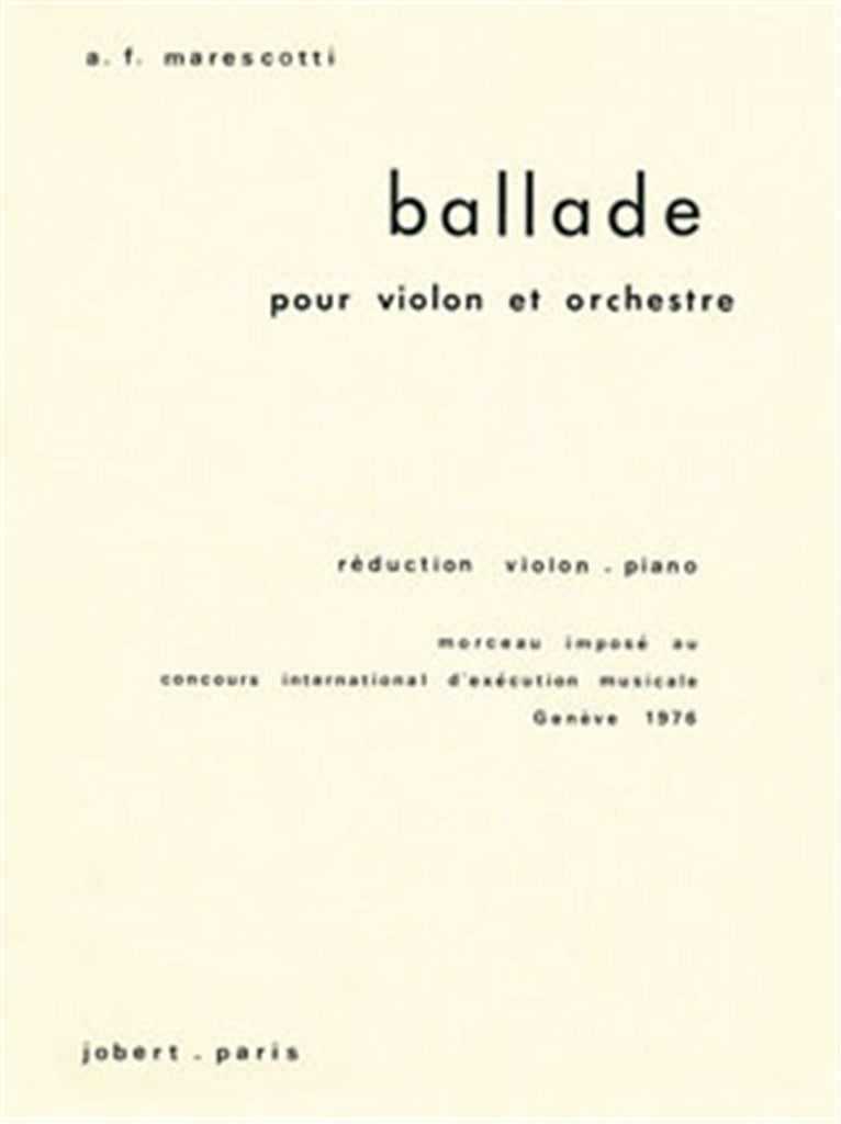 Ballade (Violin and Piano)