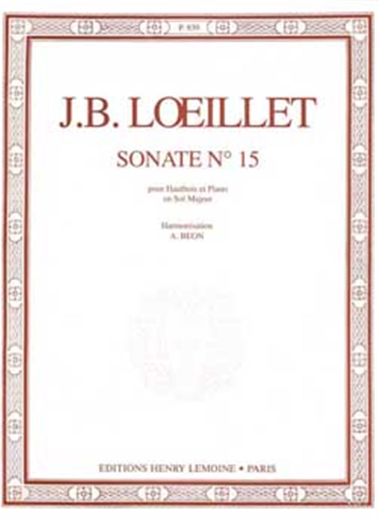 Sonate en sol maj. (Oboe and Piano)