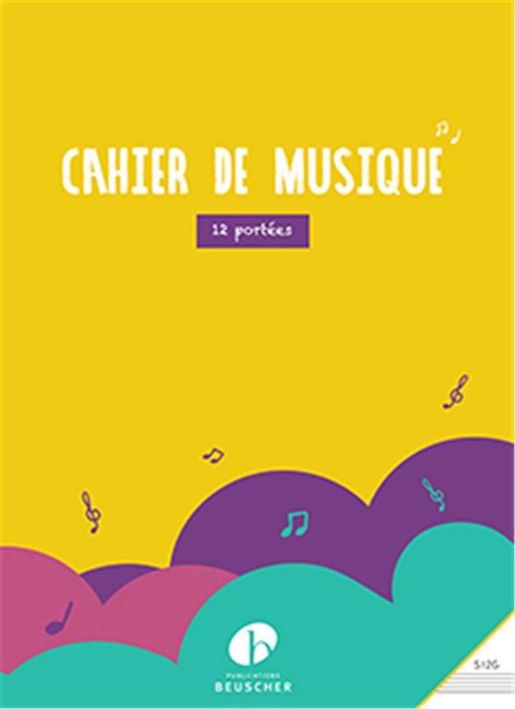 Cahier de Musique 12 portées grand format