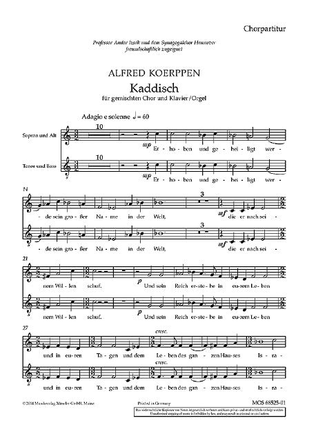 Kaddisch (choral score)