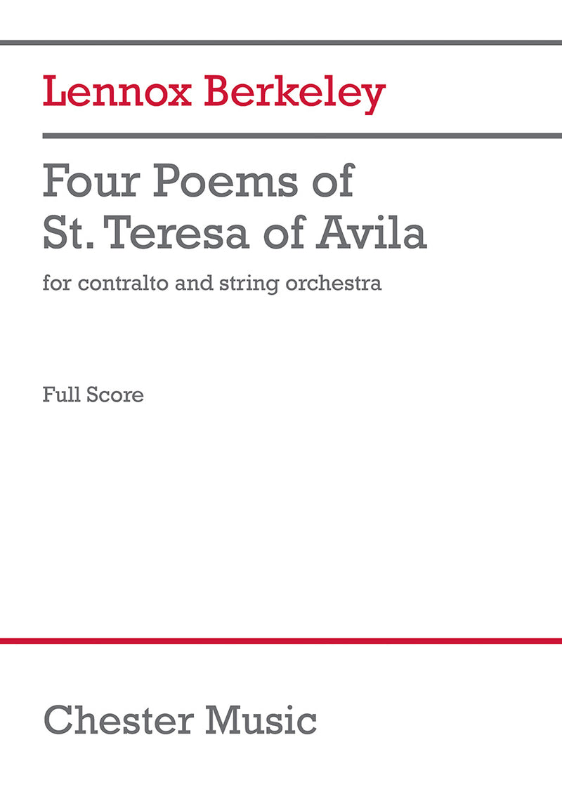 Four Poems of St. Teresa Of Avila Op.27