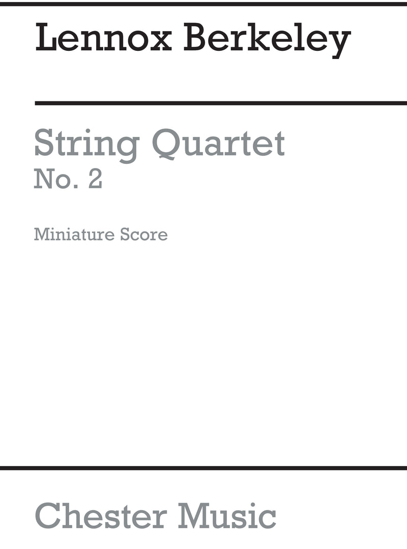 String Quartet No.2 Op.15 (Miniature Score)
