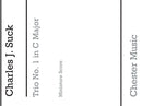 Trio No.1 In C (Miniature Score)
