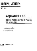 Aquarelles Op. 59 No 1 Legende Naïve