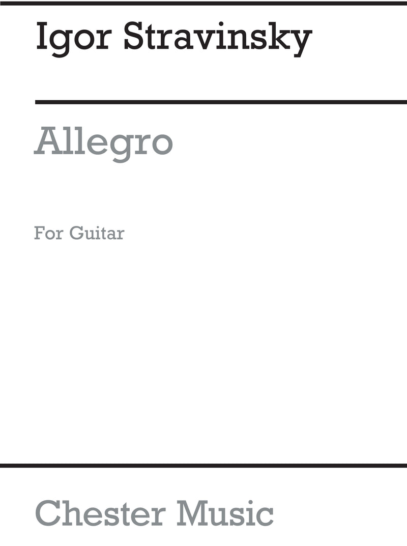 Allegro From Les Cinq Doigts for Guitar