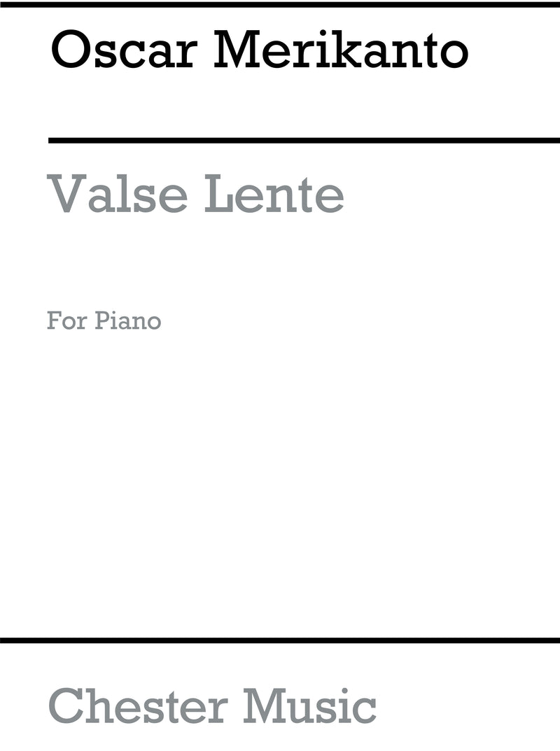 Valse Lente For Piano