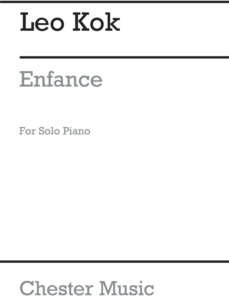 Enfance (Childhood) For Solo Piano