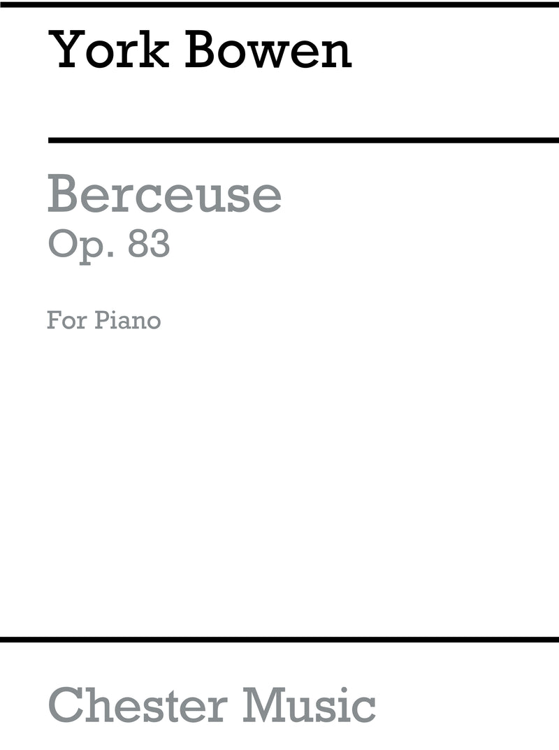 Berceuse Op. 83 for Solo Piano