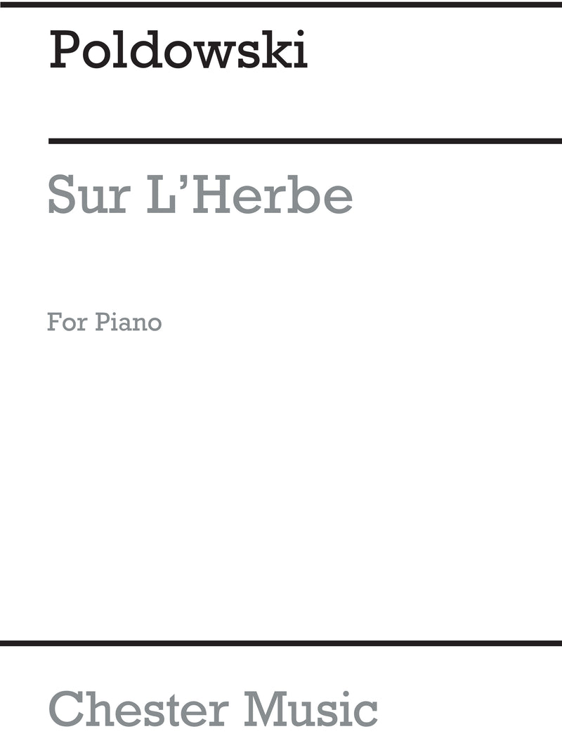 Sur L'herbe for Voice with Piano acc.