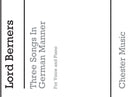 Three Songs In The German Manner