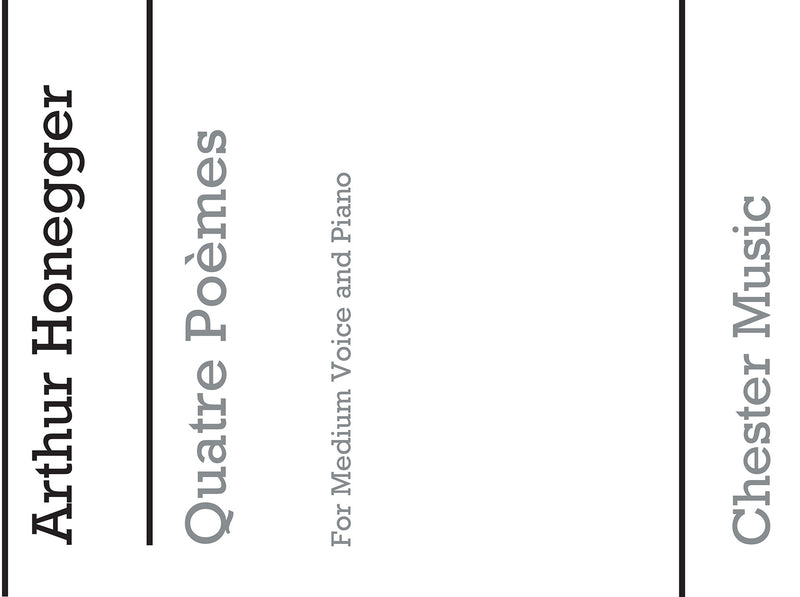 Quatre Poemes for Medium Voice and Piano