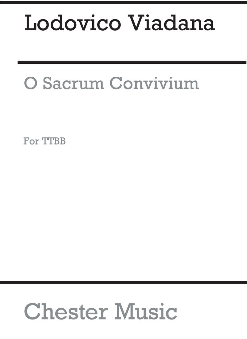 O Sacrum Convivium for TTBB Chorus