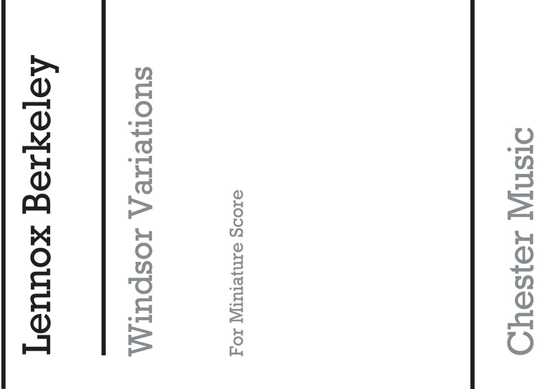 Windsor Variations Op.75 (Miniature Score)