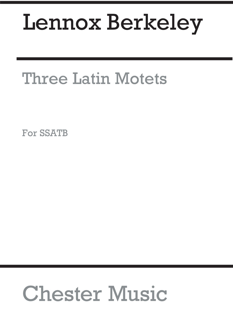 Three Latin Motets Op.83 No.1