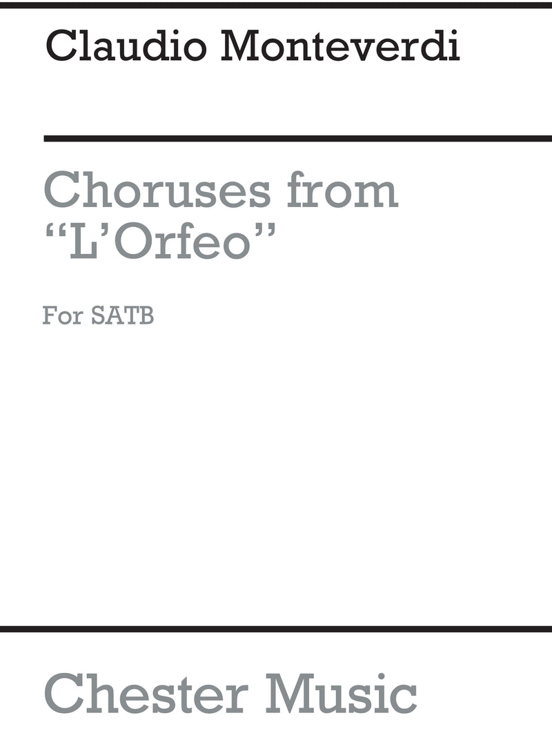 Choruses From L'Orfeo (Malipiero) for SATB Chorus